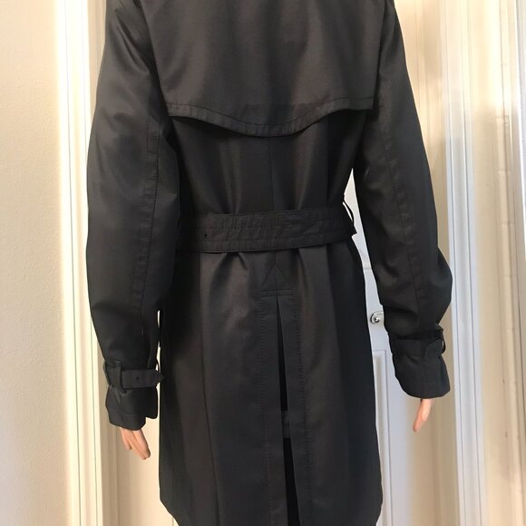 Authenticated Burberry London Black Double Breasted Barkstone Trench Coat US 6/8 - Picture 7 of 16